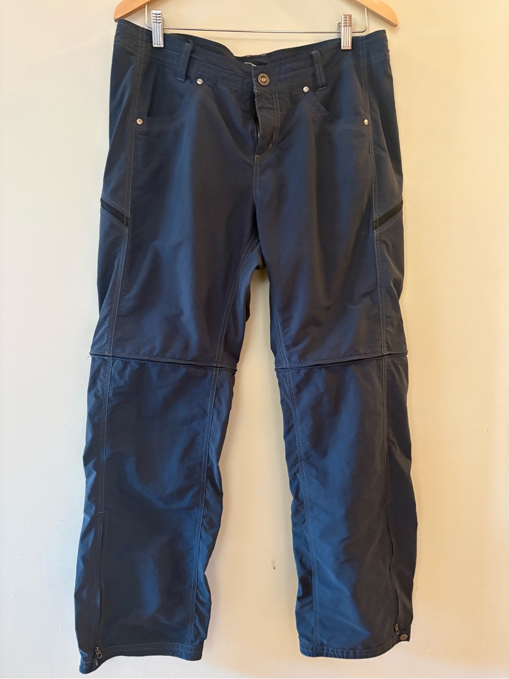 KÜHL Kliffside Womens Convertible Hiking Pants blue, Sz 14.